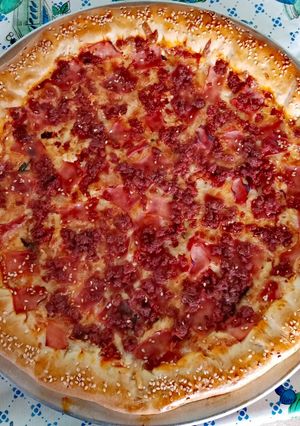 Una foto de Pizza