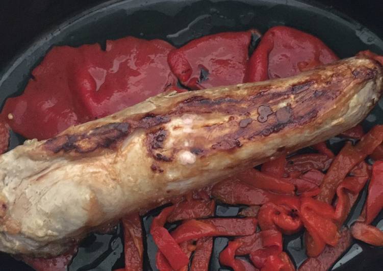 Solomillo en Crock pot con mostaza, barbacoa y cerveza
