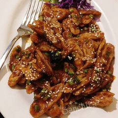 Crispy Honey Chilli Lotus Stem A picture of Crispy Honey Chilli Lotus Stem.