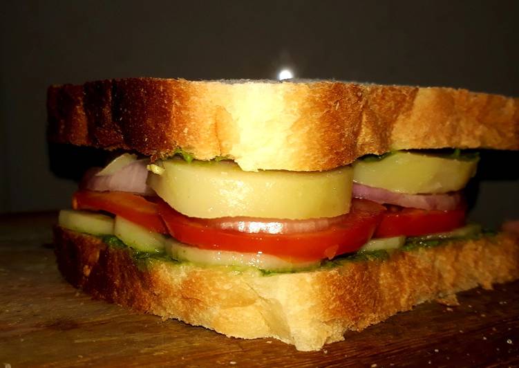 Simple Way to Prepare Favorite Vegetable Sandwich