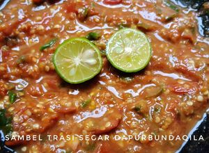 Foto resep Sambel Trasi Segar (masakan rumahan sederhana)