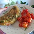 Omelette con masa de espinaca