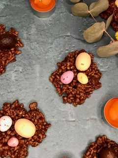 A picture of Chocolate & Puffed Rice Easter Nests.
