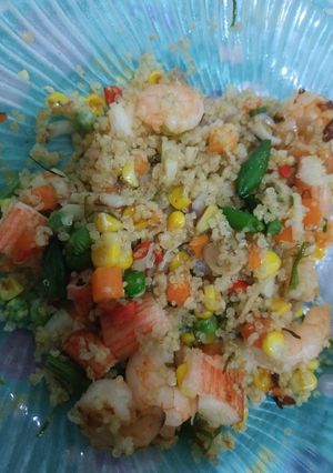 Foto resep Quinoa seafood sambal matah