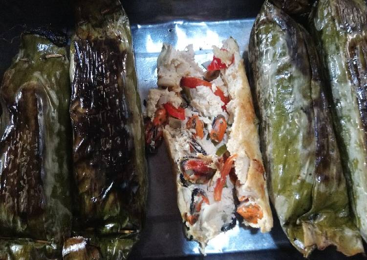 Pepes tahu kerang ijo