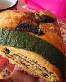 Rosca de reyes rellena de Nutella