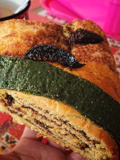 Una foto de Rosca de reyes rellena de Nutella