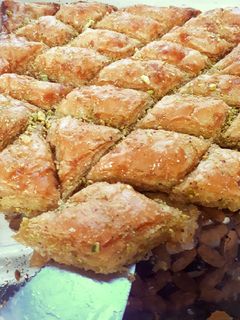 صورة لوصفة بقلاوة بالفستق