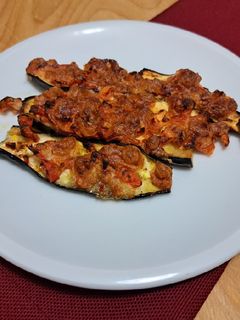 O poză a rețetei Pizzette din vinete în friteuza cu aer.
