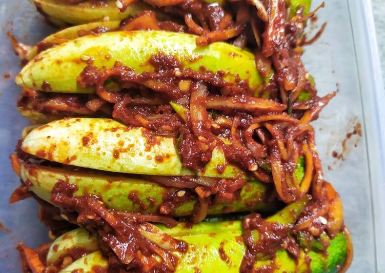 Steps to Make Favorite Kimchi timun / acar timun