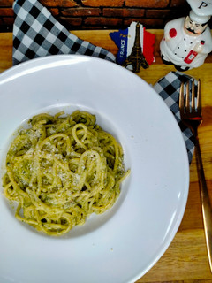 Foto resep Creamy Spinach Spaghetti ala Cafe