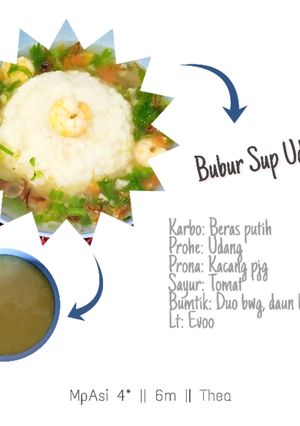 Foto resep Mpasi 4* 6m (Bubur sup udang)