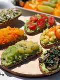 Avocado Toast With Fruits & Veggies | Open Avocado Spread Sandwiches | Perfect Brunch Recipe