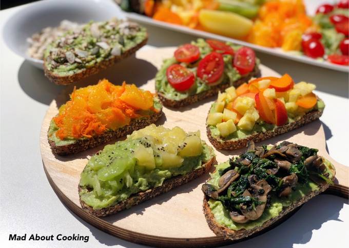 Simple Way to Prepare Perfect Avocado Toast With Fruits &amp; Veggies | Open Avocado Spread Sandwiches | Perfect Brunch Recipe
