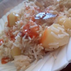 A picture of Basil Potatoes rice.