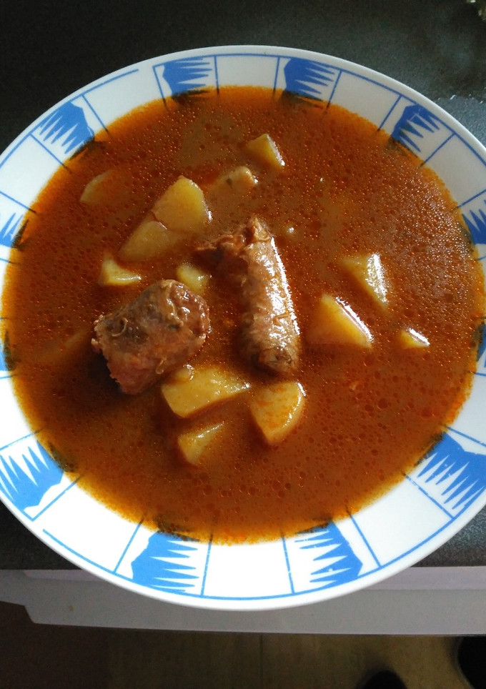 Una foto de Patatas con chorizo