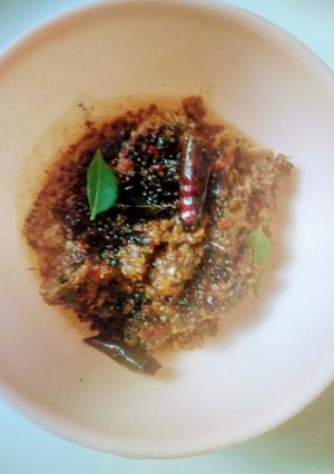 A picture of Tomato mint chutney.