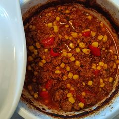 A picture of Oven cooked beef chilli.