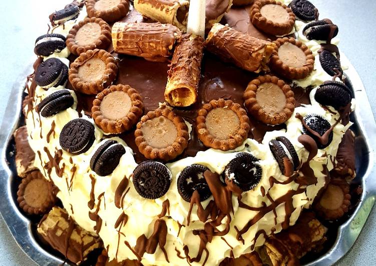 Torta de cumpleaños con oreo y cubanitos