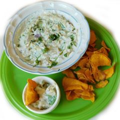 A picture of Spicy Cheesy Cucumber Dip.