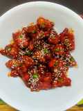 Crispy Korean Fried Chicken in Soy Garlic Sauce (snack)