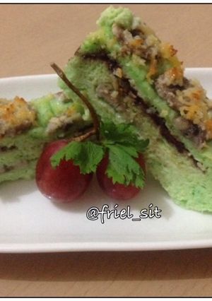 Foto resep Puding Roti Pandan