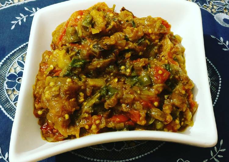 Roasted Eggplant Mash or Baingan Bharta