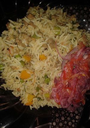 A picture of Mince & veggie Pilau # Kenya Pilau Contest#.