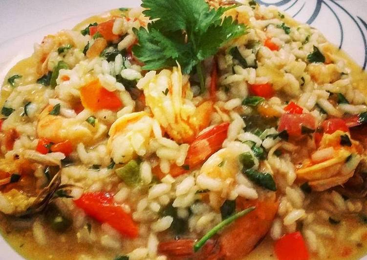 Risotto de Camarão com Açafrão