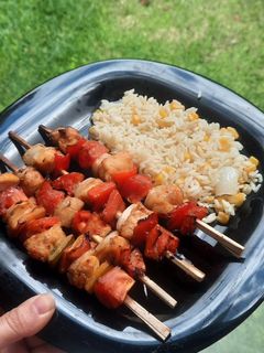Una foto de Pinchos de pollo en Air Fryer