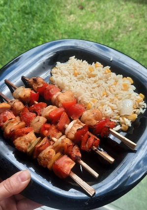 Una foto de Pinchos de pollo en Air Fryer