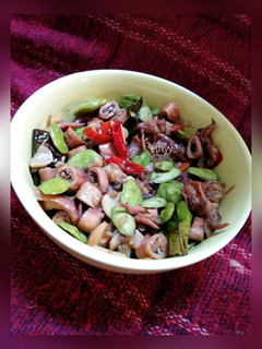 Foto resep Tumis cumi asin pete
