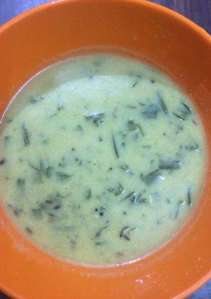 A picture of Spring onion Kadi.