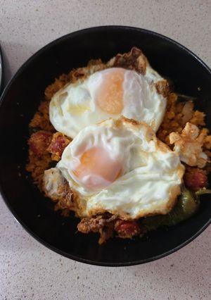 Foto principal de Migas con pimientos de Padrón