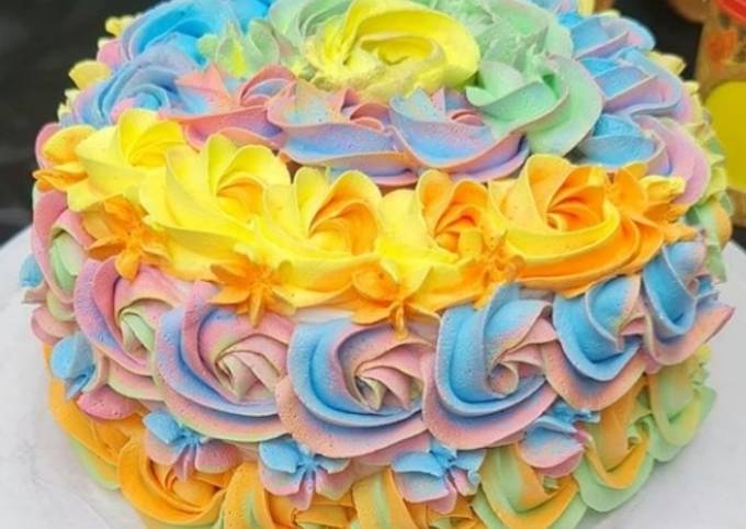 Rainbow Cake Recipe | Cake Recipes | Tesco Real Food