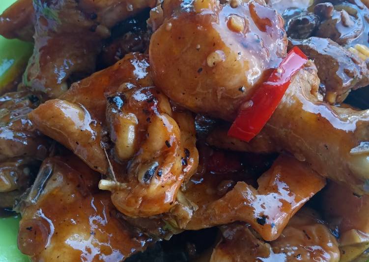 Resep Ayam  Saus Lada  hitam  oleh boenda fadilaq Cookpad