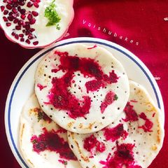 A picture of Beetroot peel Uttappam/ Beetroot peel pancakes.