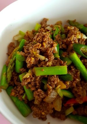 Foto resep Daging tumis asparagus