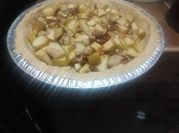 Una foto de tarta de manzana