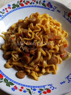 Foto resep Mie Nyemek (Mie goreng sosis)
