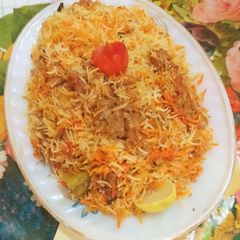 Mutton hydrabadi dum biryani A picture of Mutton hydrabadi dum biryani.