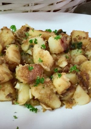 Una foto de Patatas de guarnición al toque de miel y jengibre