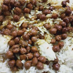 A picture of Chole chawal.