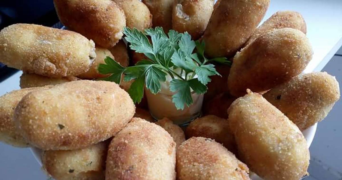 Croquetas pollo Receta de Recetas de una canaria pan y moja Cookpad