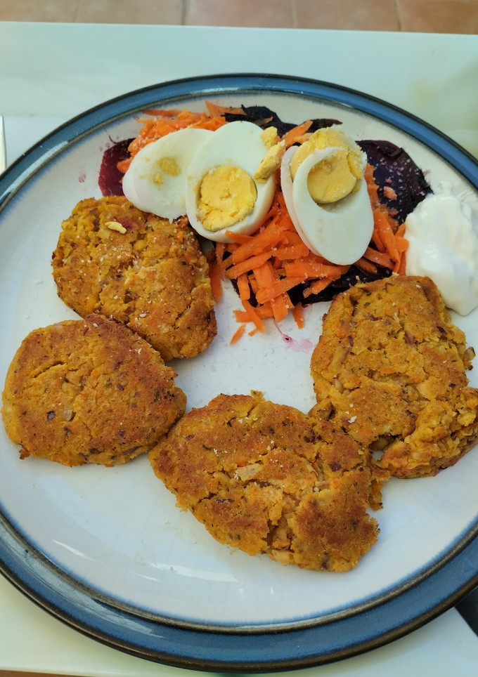 Una foto de Hamburguesas de garbanzos al curry