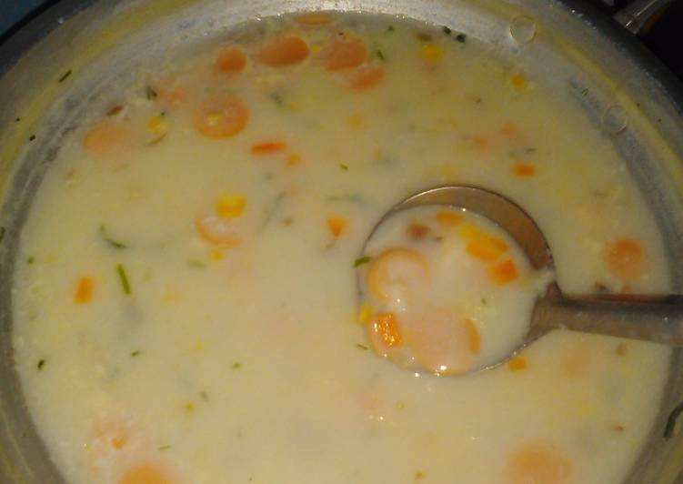 Resep Krim sup sosis vegie hemat yang Lezat