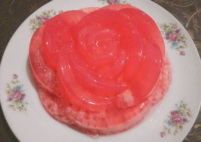 Tutorial Memasak Resep Puding Lumut "Pinky Rose"