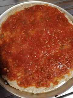 Una foto de Pizza con harina integral