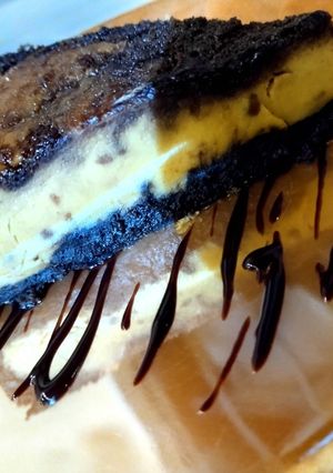 Una foto de Chocoflan