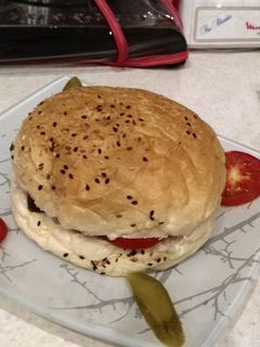 عکسی از دستور همبرگر مرغ و گوشت خانگی